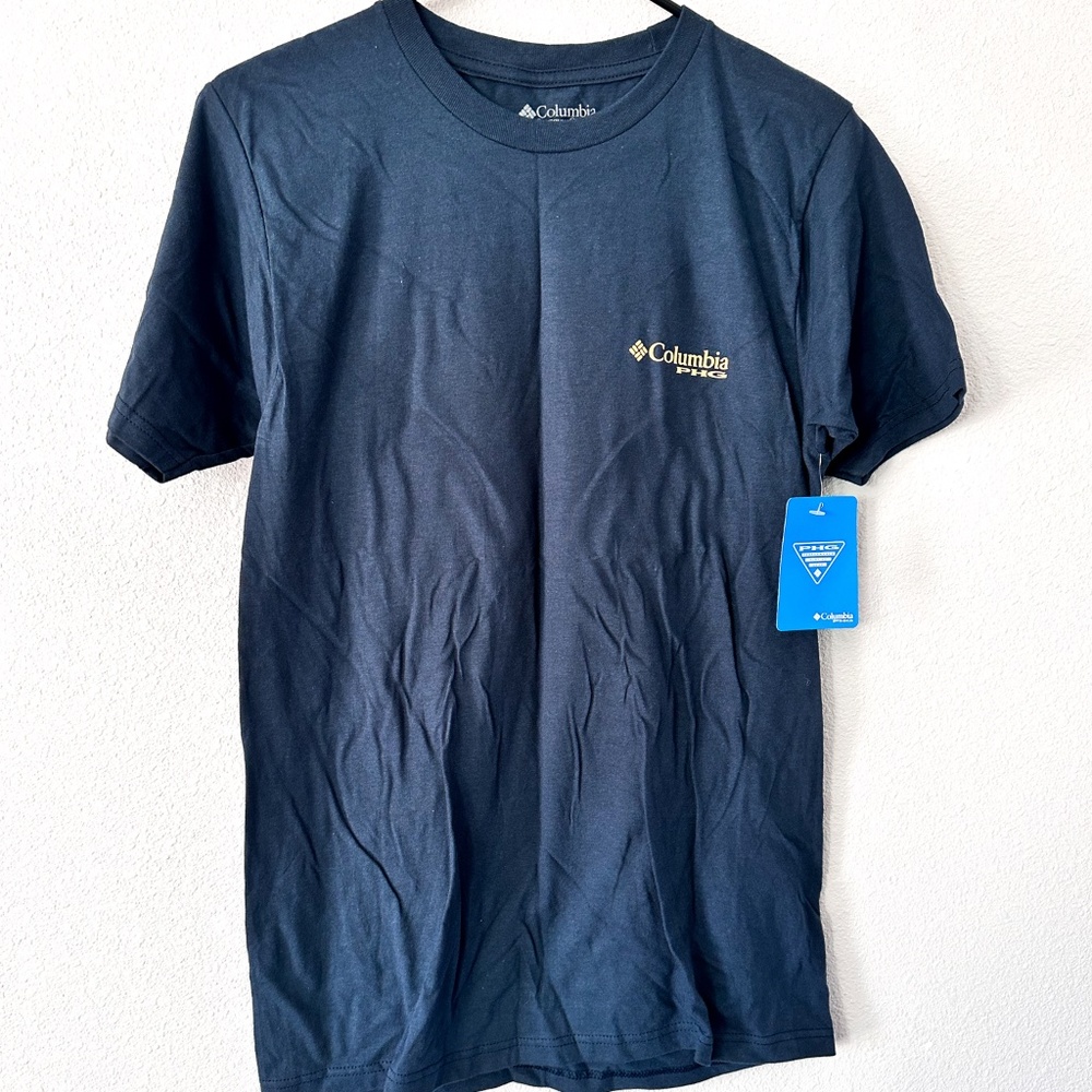 NEW Columbia Hunting PHG Navy Blue Short Sleeve T-Shirt Men's Small Brand new